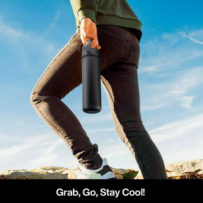 Dark Knight Stainless Steel Insulated Water Bottle with 2-in-1 Straw & Spout Lid – 26oz
