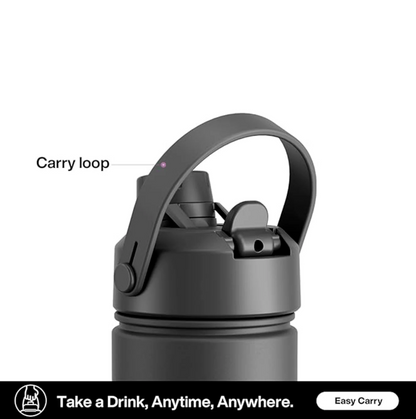 Dark Knight Stainless Steel Insulated Water Bottle with 2-in-1 Straw & Spout Lid – 26oz