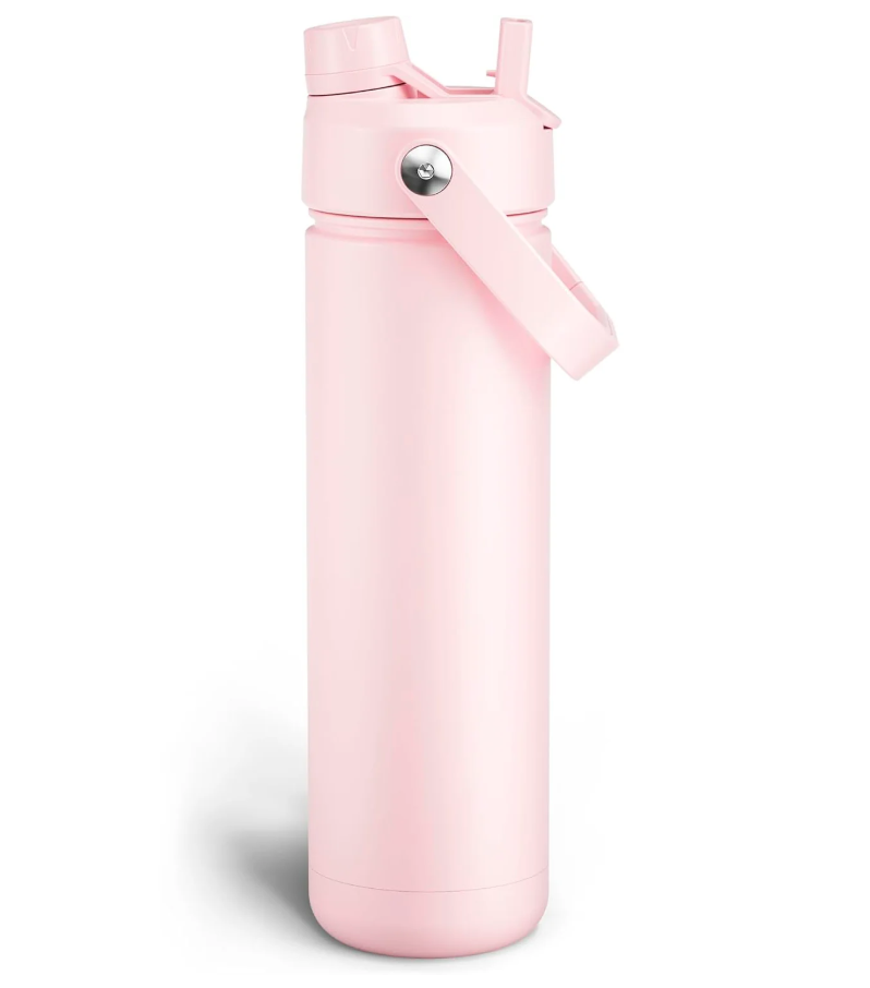 Encool Stainless Steel Insulated Water Bottle with Straw – 26oz, Cotton Candy