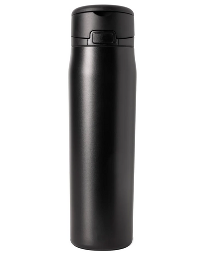 Mesa Loop Stainless Steel Water Bottle with Straw – 24oz Midnight Black, Cupholder Friendly