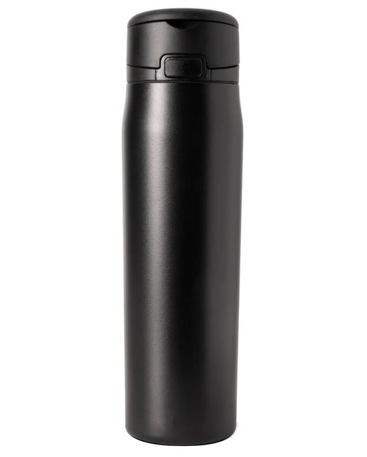 IceWaterFilters Mesa Loop Stainless Steel Water Bottle with Straw – 24oz Midnight Black, Cupholder Friendly